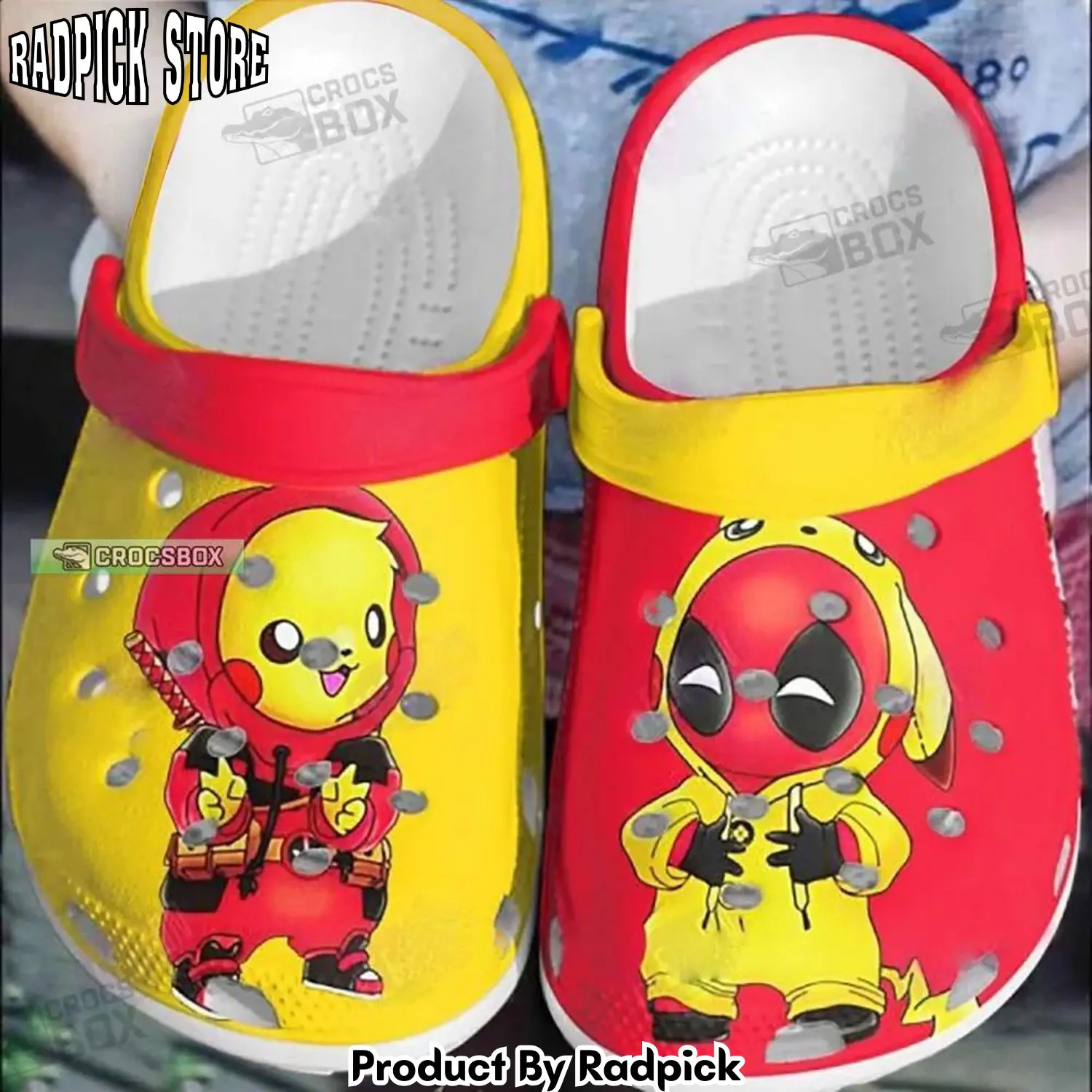 Radpick adorable deadpool and pikachu crocss kids rp6528340